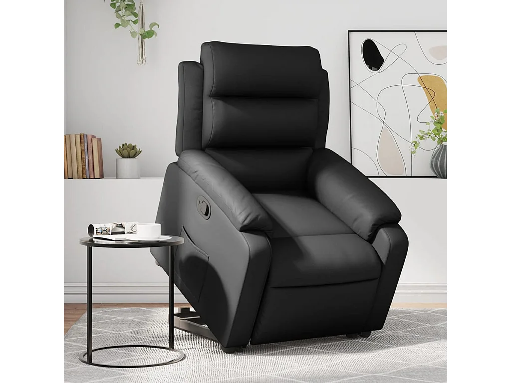 Fauteuil inclinable Noir Similicuir REO73656