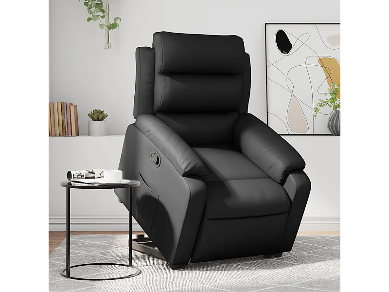 Fauteuil inclinable Noir Similicuir REO73656