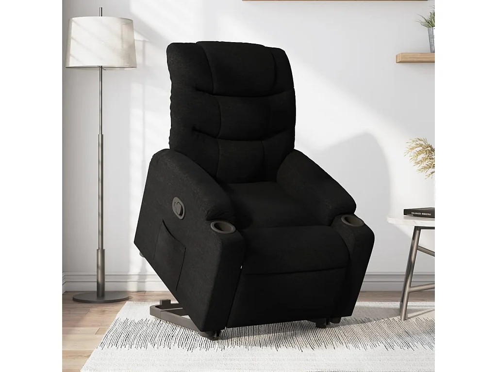 Fauteuil inclinable noir tissu REO84800