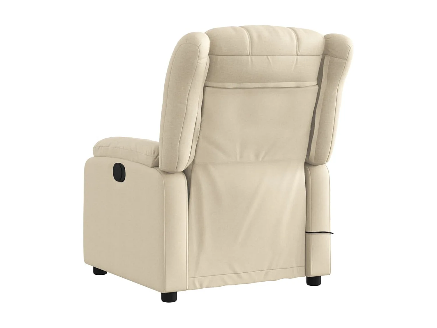 Fauteuil inclinable de massage électrique crème tissu REO33673