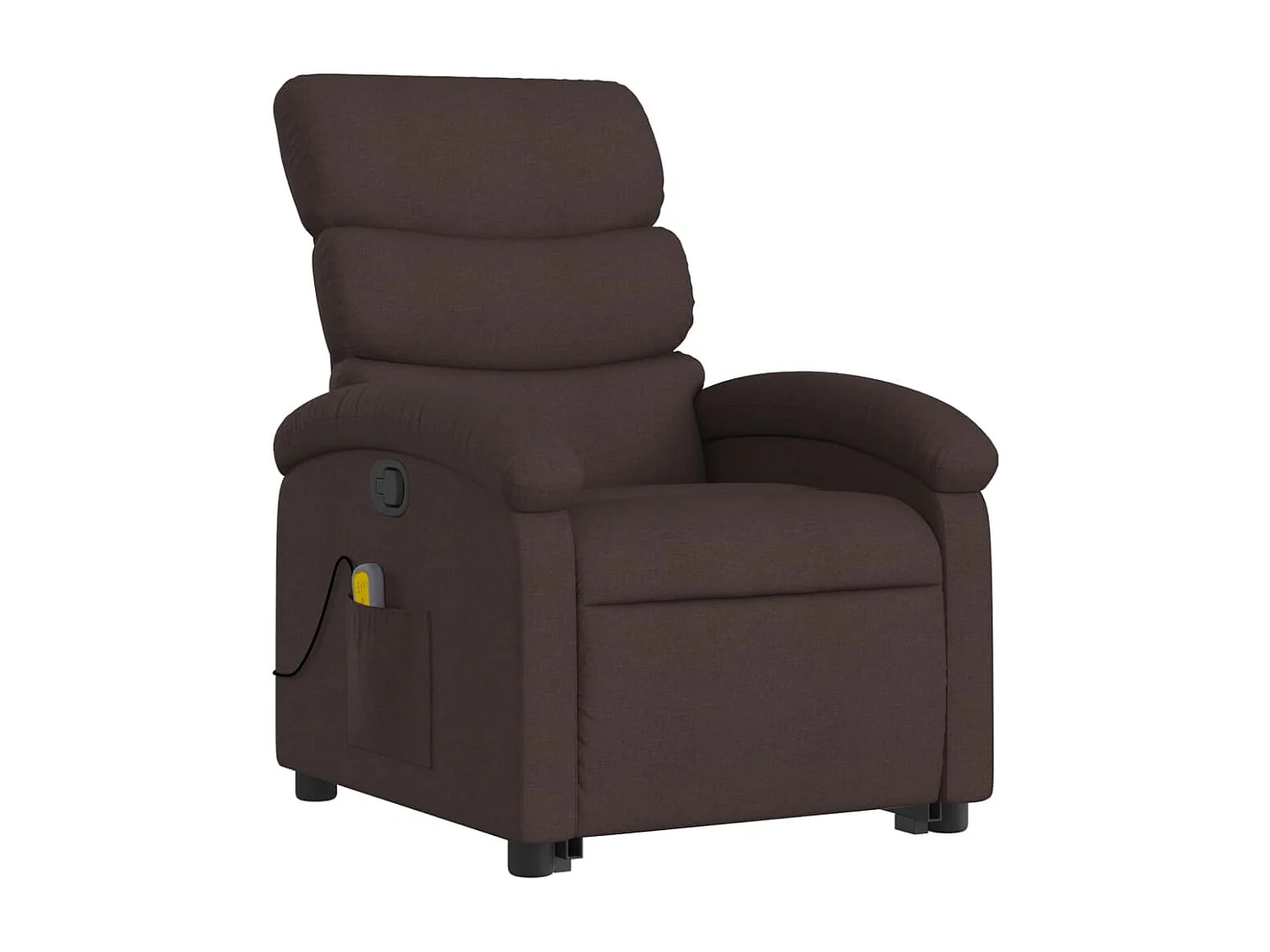 Silla de masaje reclinable de pie de tela marrón oscuro YOE24182