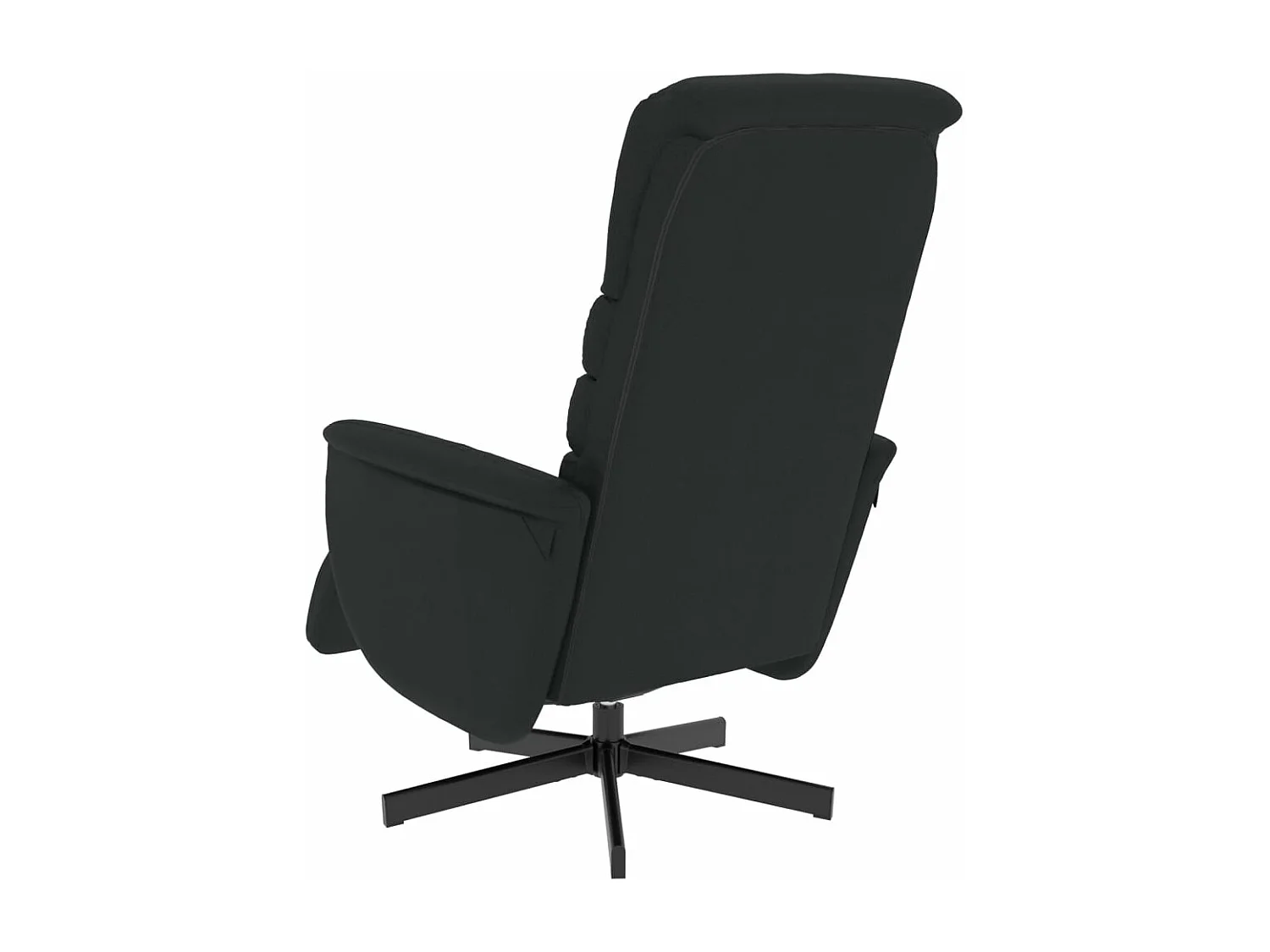 Fauteuil inclinable avec repose-pieds noir similicuir REO19527