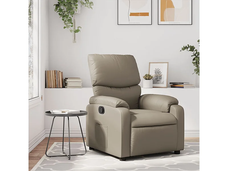 Fauteuil inclinable Cappuccino Similicuir REO74108
