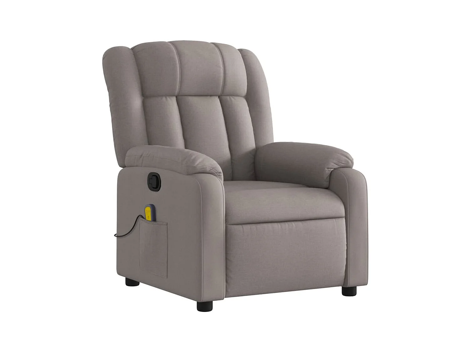 Sillón de masaje reclinable de tela gris taupé YOE34765