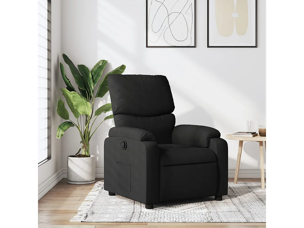 Fauteuil inclinable Noir Tissu REO92294