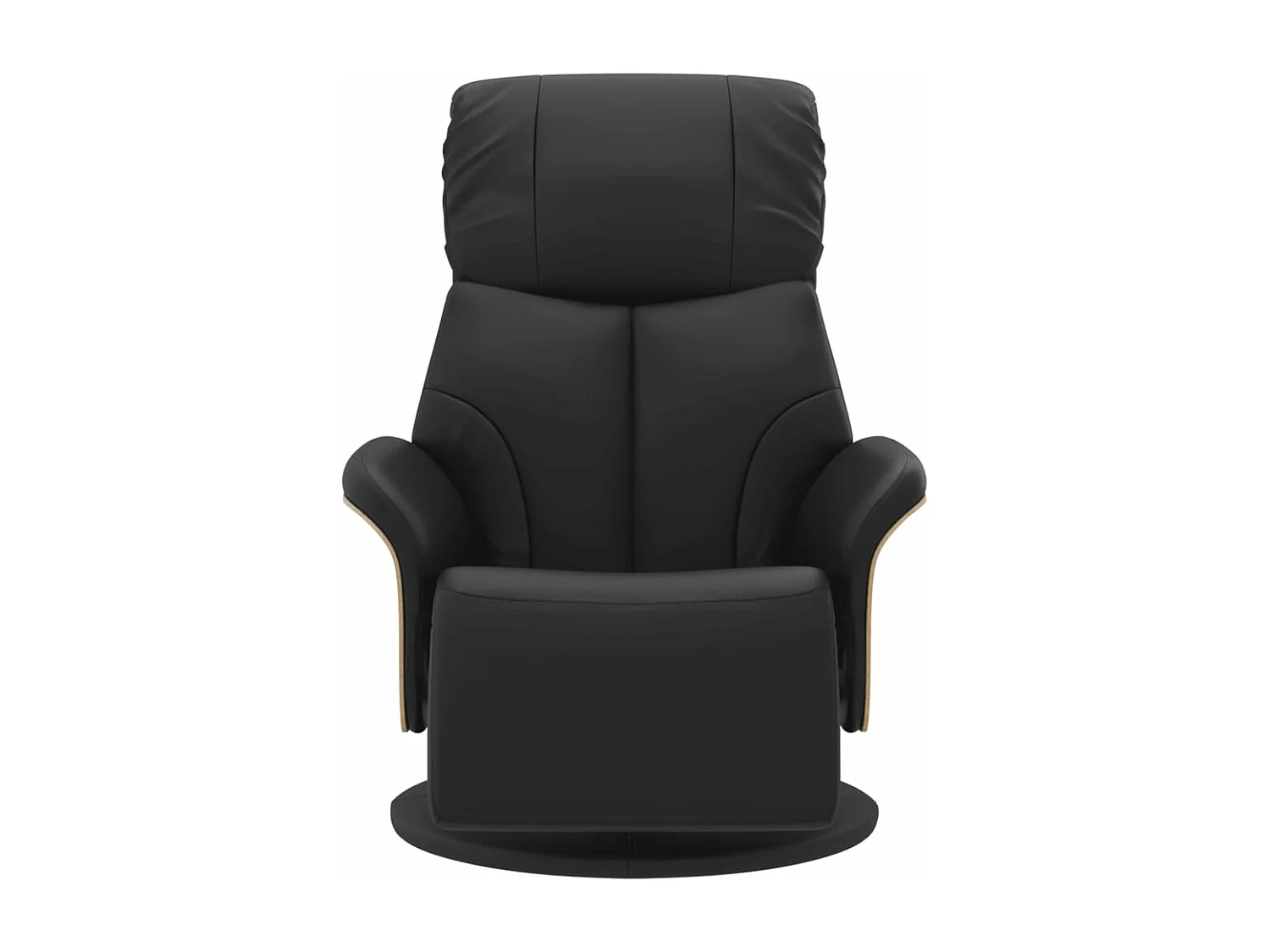Fauteuil inclinable avec repose-pieds noir similicuir REO88755