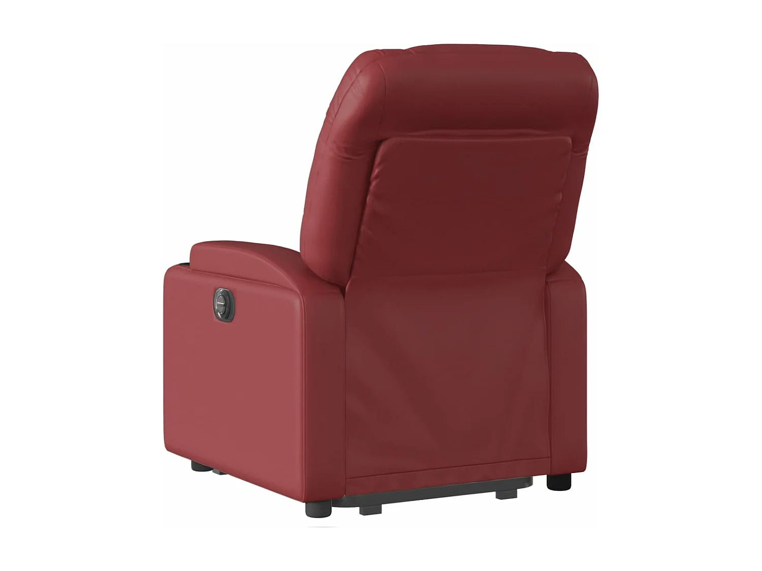 Sillón reclinable elevable cuero artificial rojo tinto YOE75725
