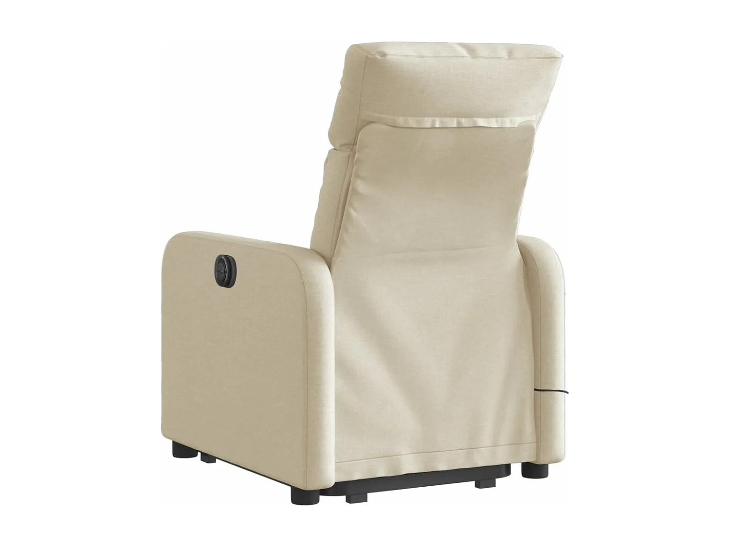Sillón de masaje eléctrico reclinable elevable tela crema YOE59883