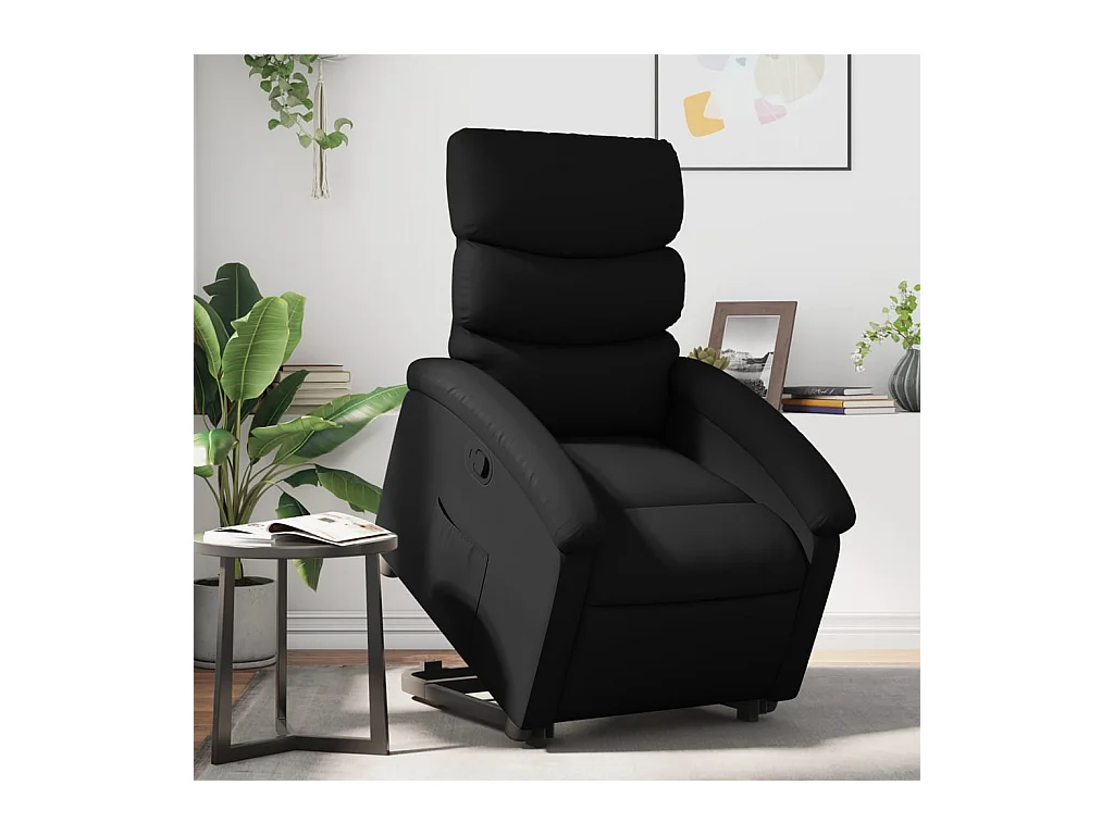 Fauteuil inclinable Noir Similicuir REO51198