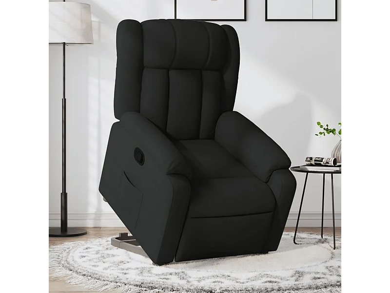 Fauteuil inclinable noir tissu REO11662
