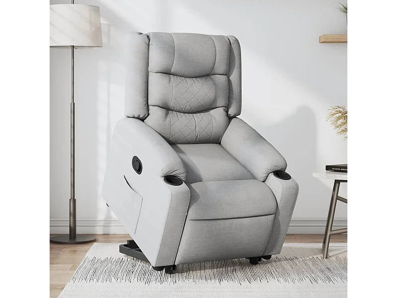 Fauteuil inclinable Gris clair Tissu REO39392