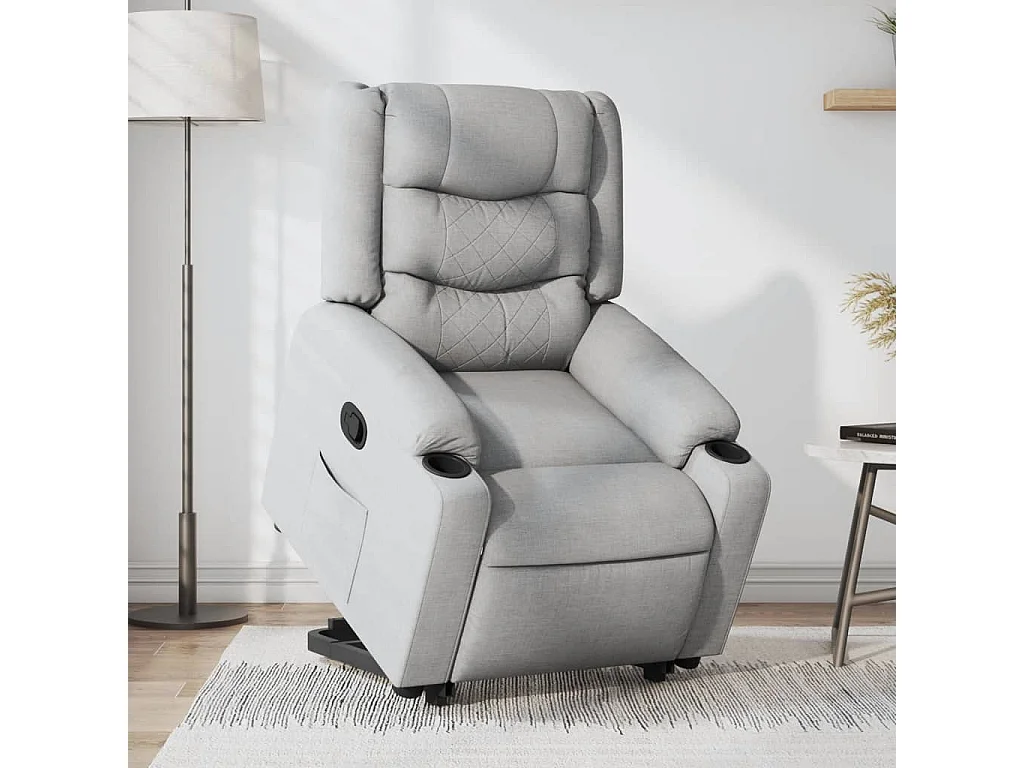 Fauteuil inclinable Gris clair Tissu REO39392