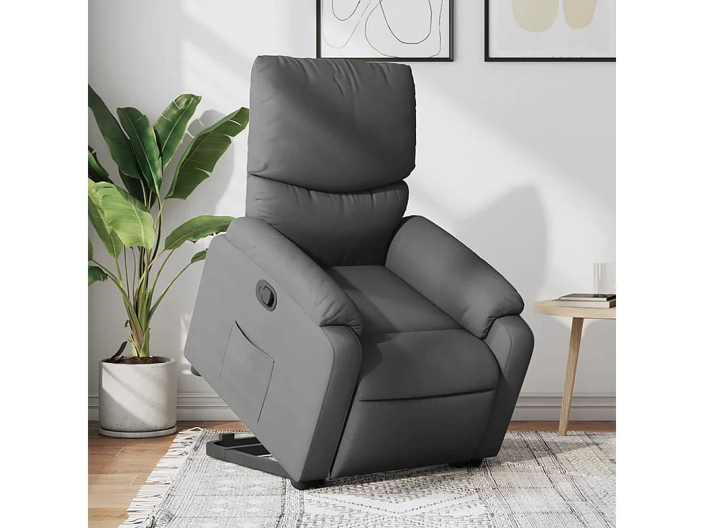 Fauteuil inclinable Gris foncé Tissu REO92809
