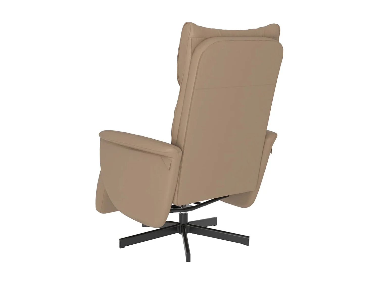 Fauteuil inclinable avec repose-pieds cappuccino similicuir REO30741