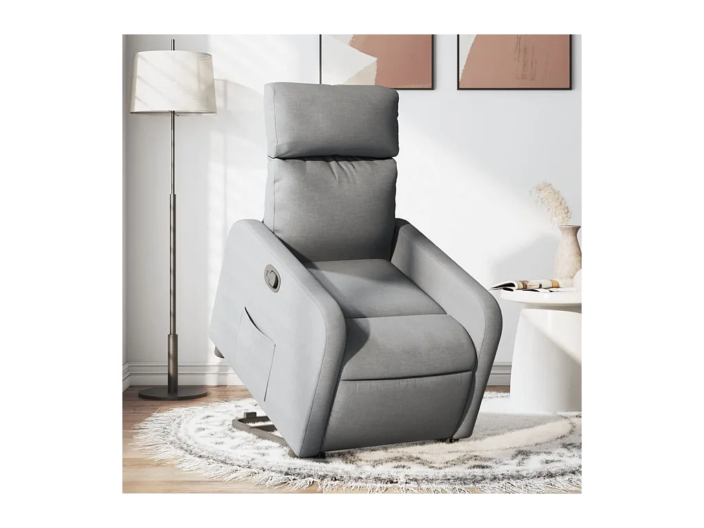 Fauteuil inclinable Gris clair Tissu REO85917