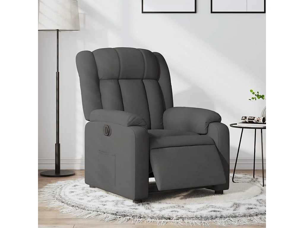 Fauteuil inclinable électrique Gris foncé Tissu REO11478