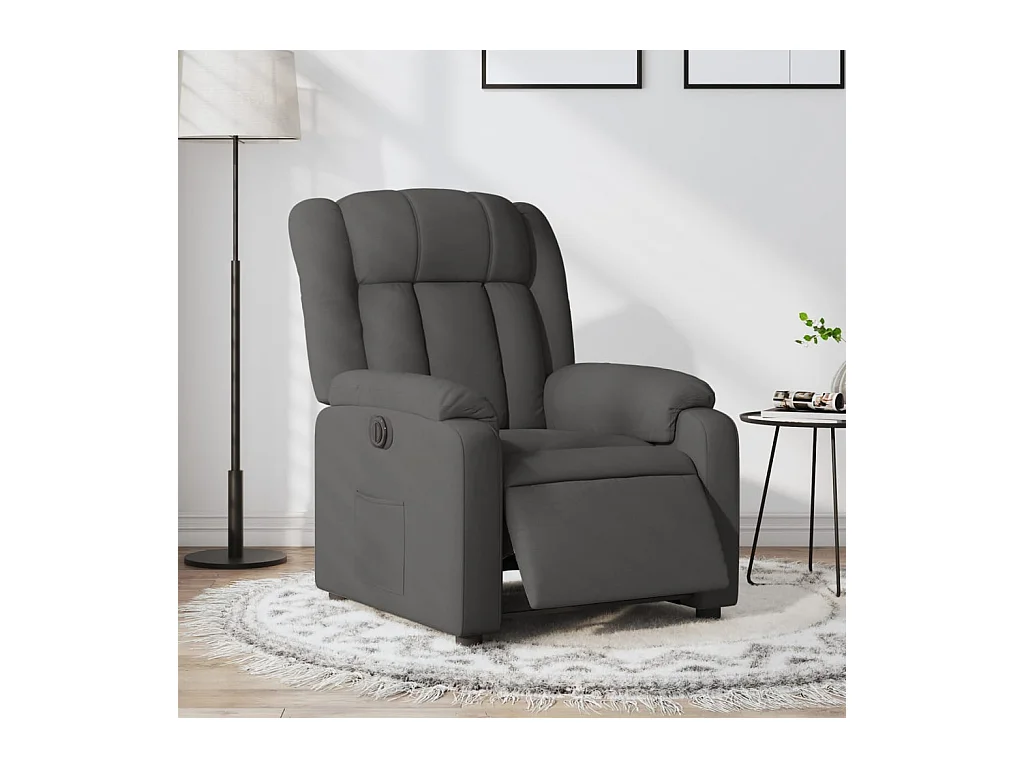 Fauteuil inclinable électrique Gris foncé Tissu REO11478