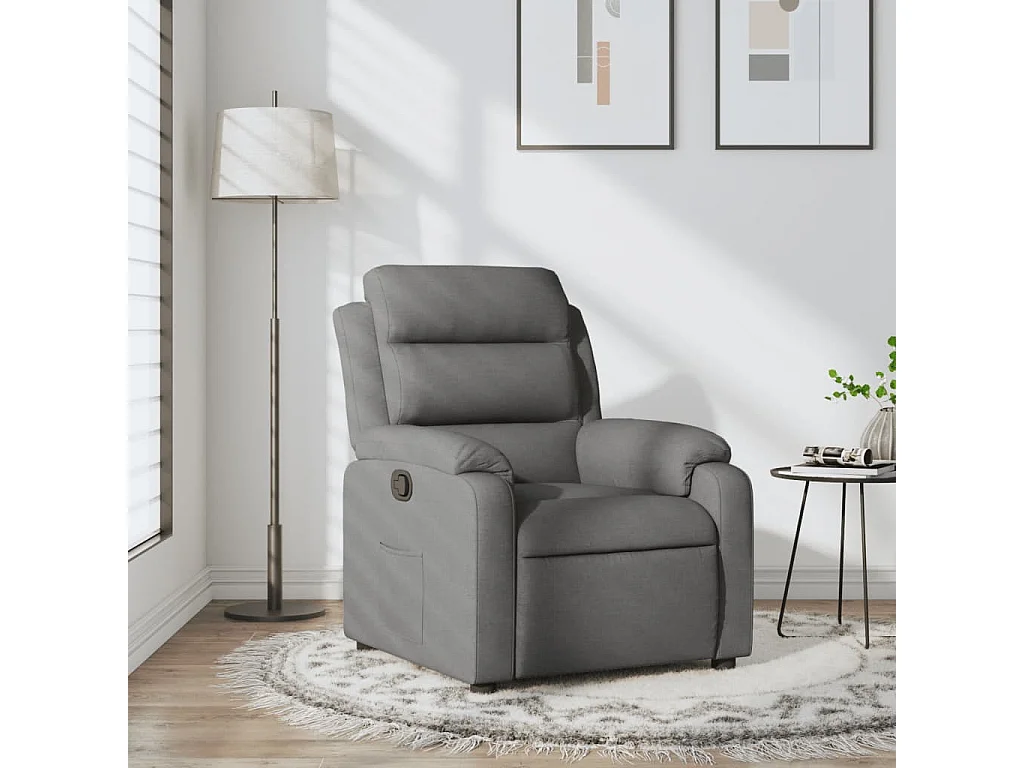 Fauteuil inclinable Gris foncé Tissu REO37616
