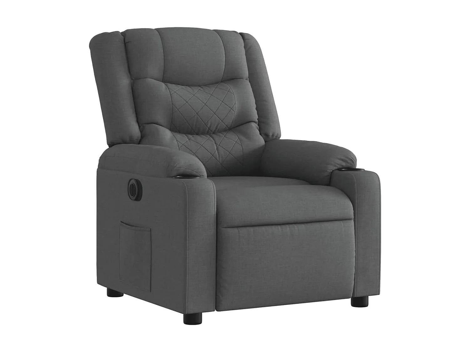Fauteuil inclinable électrique Gris foncé Tissu REO36972