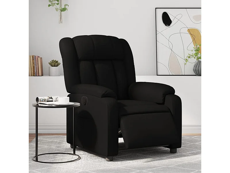 Fauteuil inclinable électrique Noir Similicuir REO23581