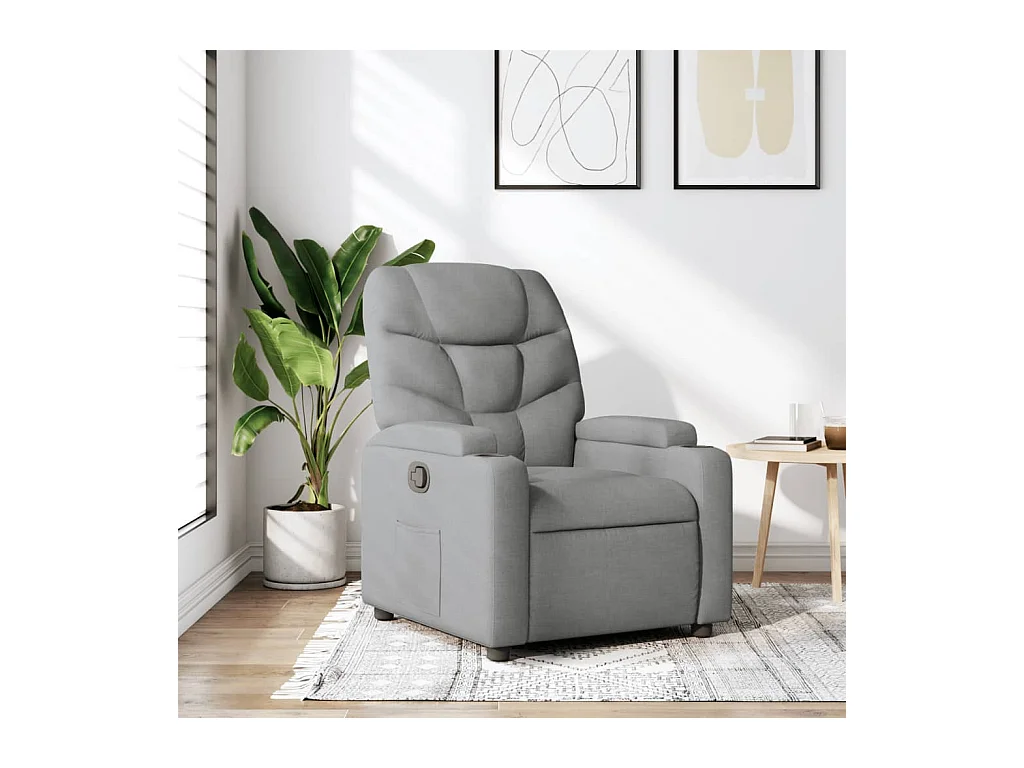 Fauteuil inclinable Gris clair Tissu REO80254