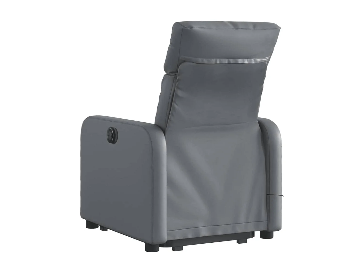 Sillón de masaje elevable eléctrico cuero sintético gris YOE55812