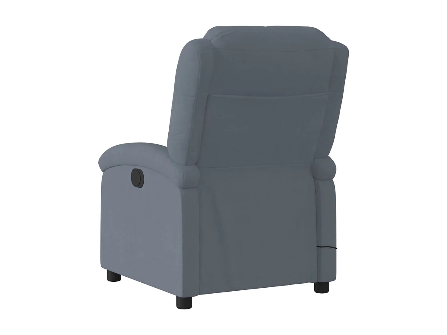 Fauteuil inclinable de massage électrique gris foncé velours REO63985