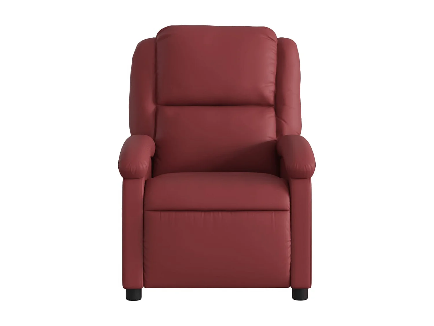 Sillón de masaje reclinable cuero sintético rojo tinto YOE15911