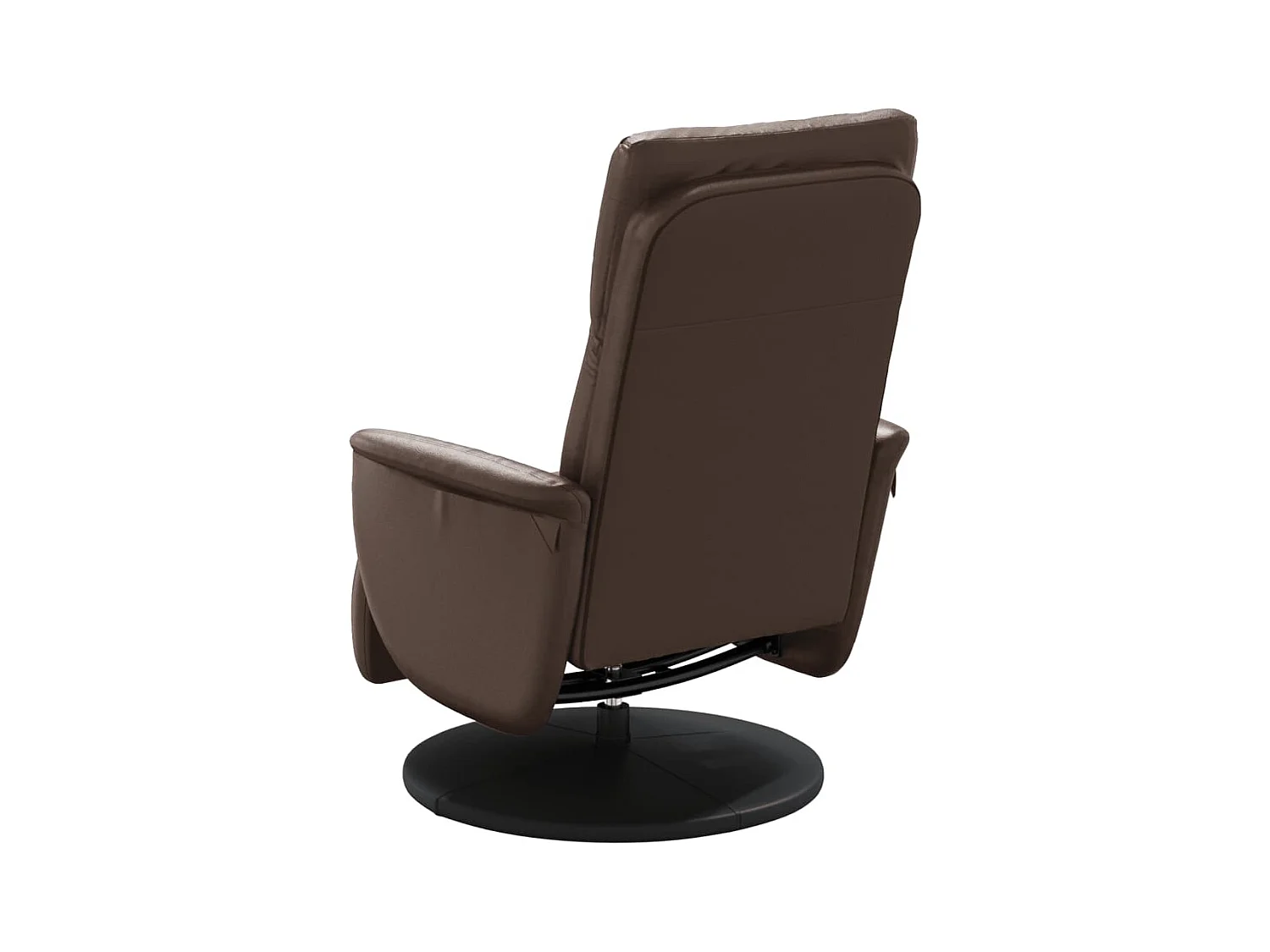 Fauteuil inclinable avec repose-pieds marron similicuir REO52537