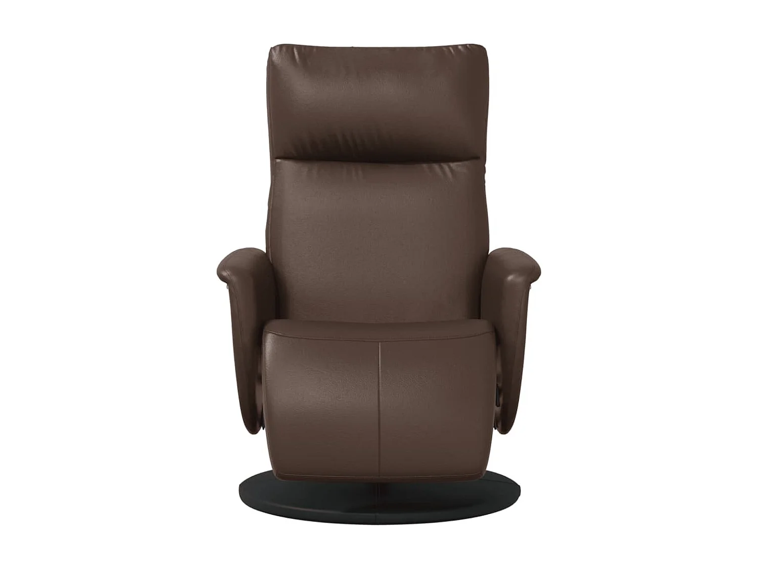 Fauteuil inclinable avec repose-pieds marron similicuir REO52537
