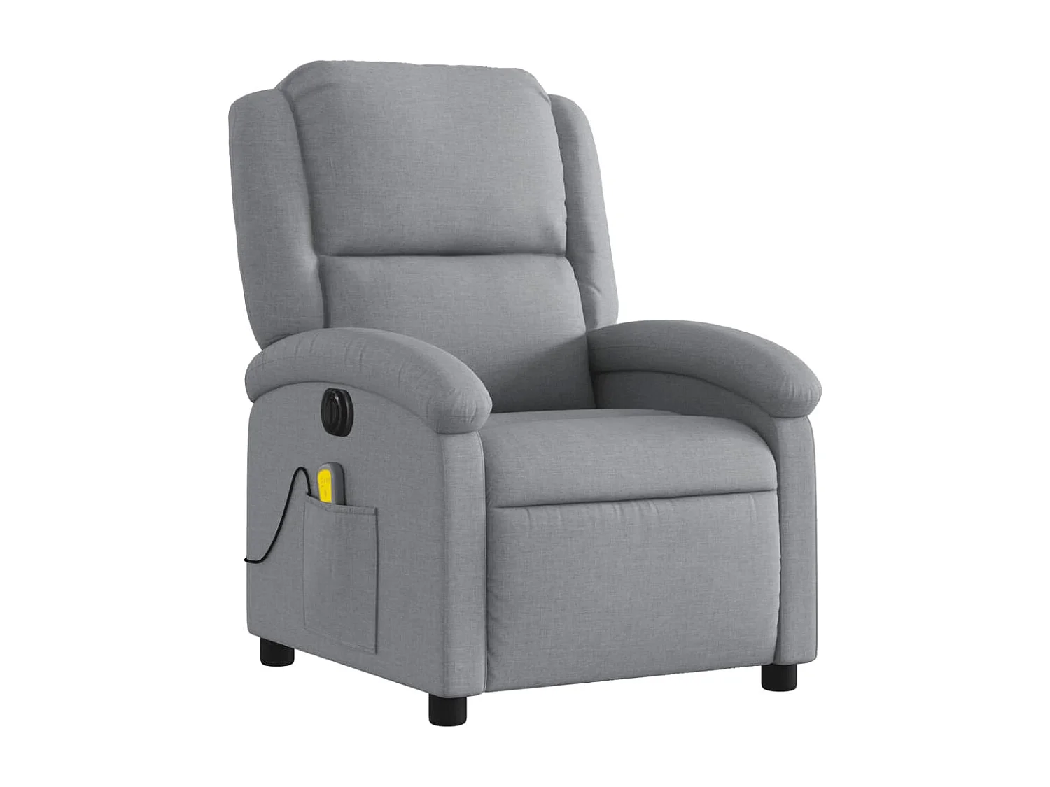 Sillón reclinable de masaje eléctrico tela gris claro YOE44545