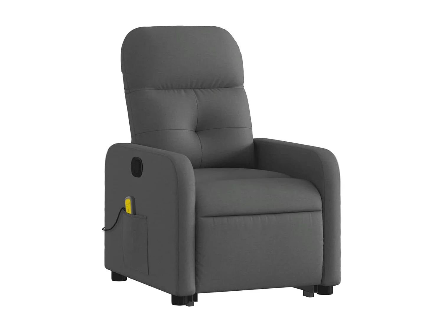 Fauteuil de massage inclinable Gris foncé Tissu REO74319