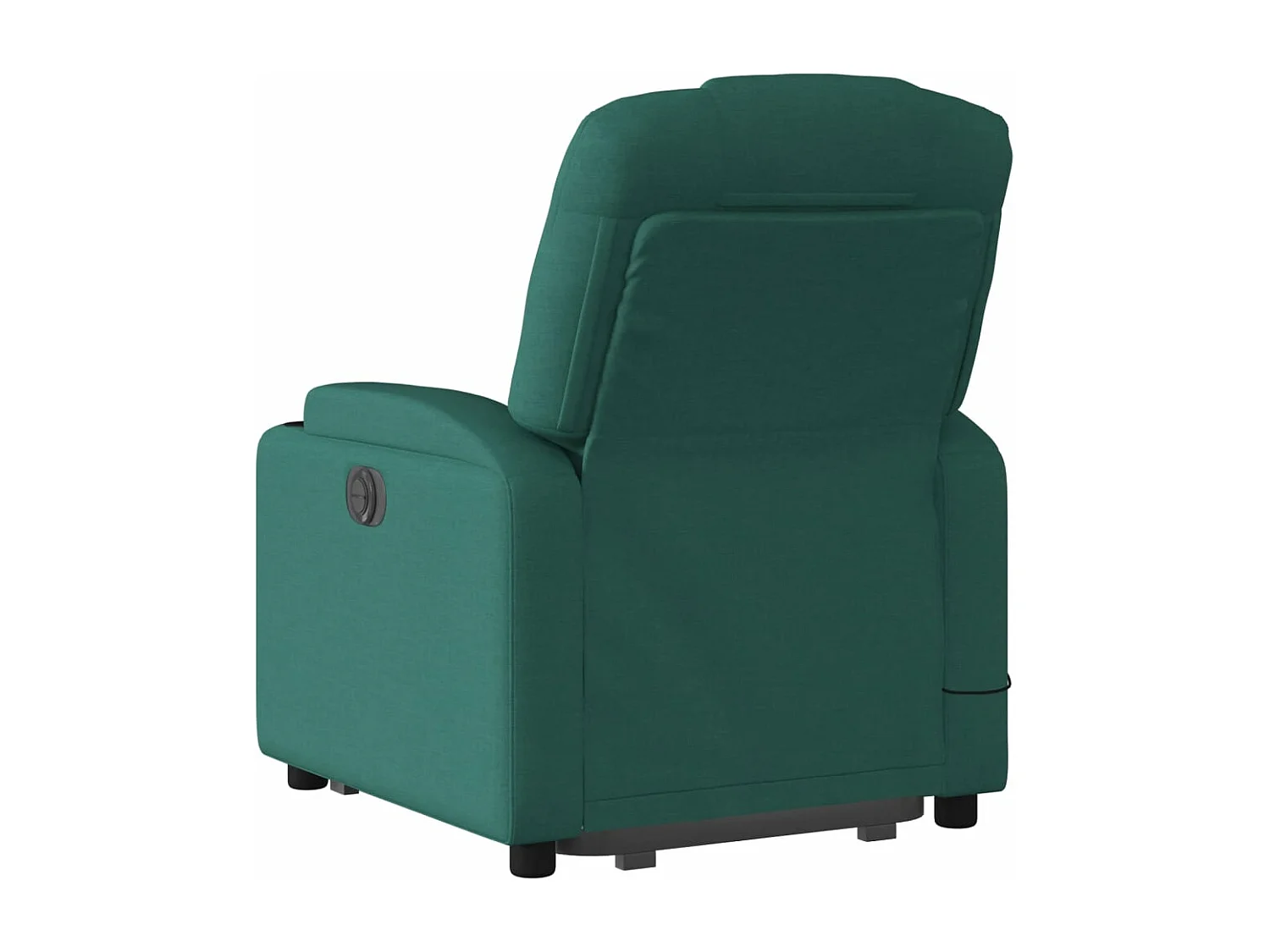Sillón masaje eléctrico reclinable elevable tela verde oscuro YOE90799