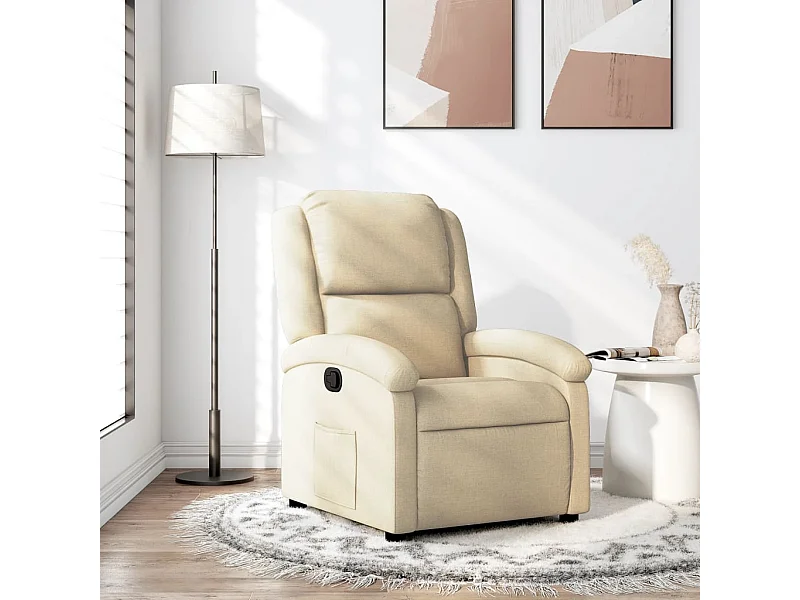 Fauteuil inclinable Crème Tissu REO77282