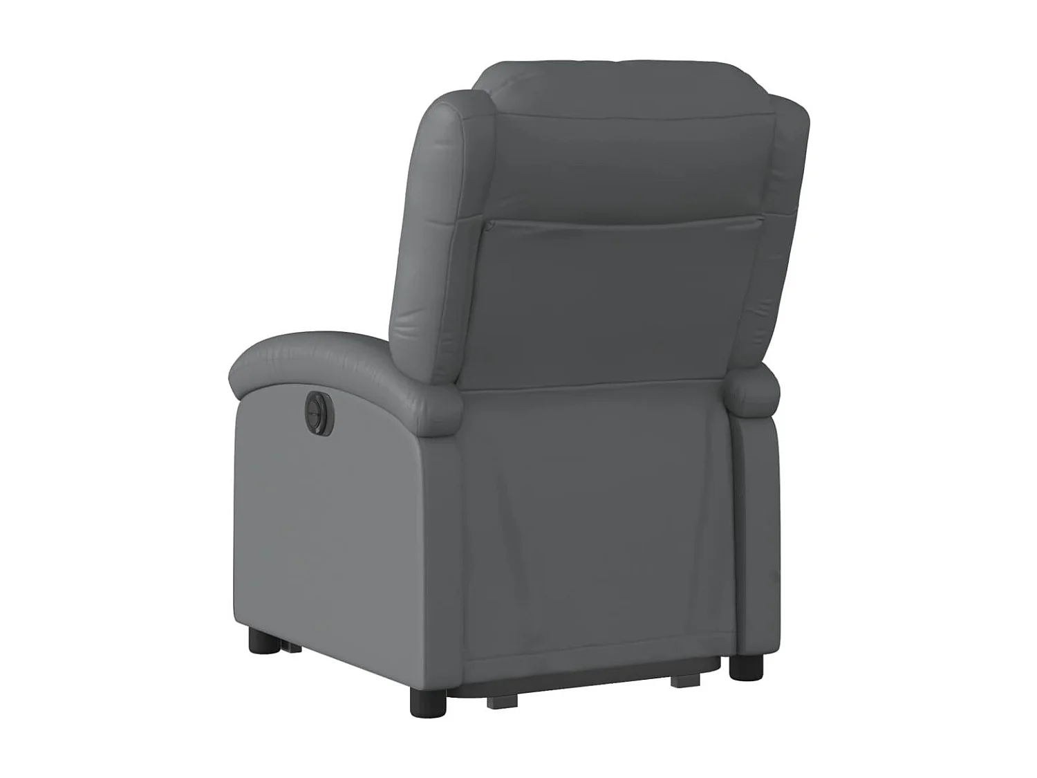 Sillón reclinable elevable cuero artificial gris YOE74869