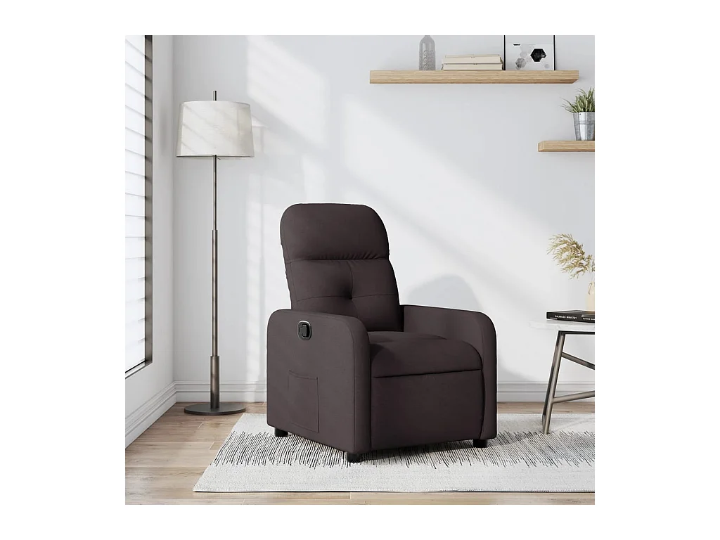 Fauteuil inclinable Marron foncé Tissu REO73138