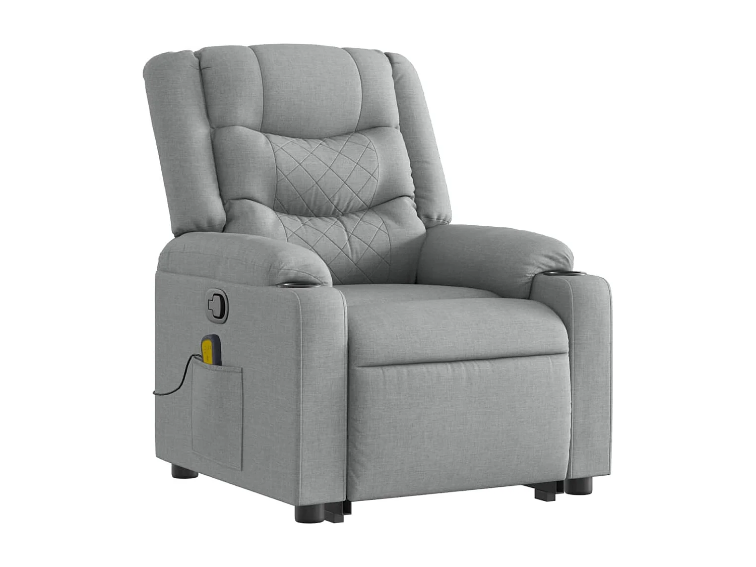 Fauteuil de massage inclinable Gris clair Tissu REO75858