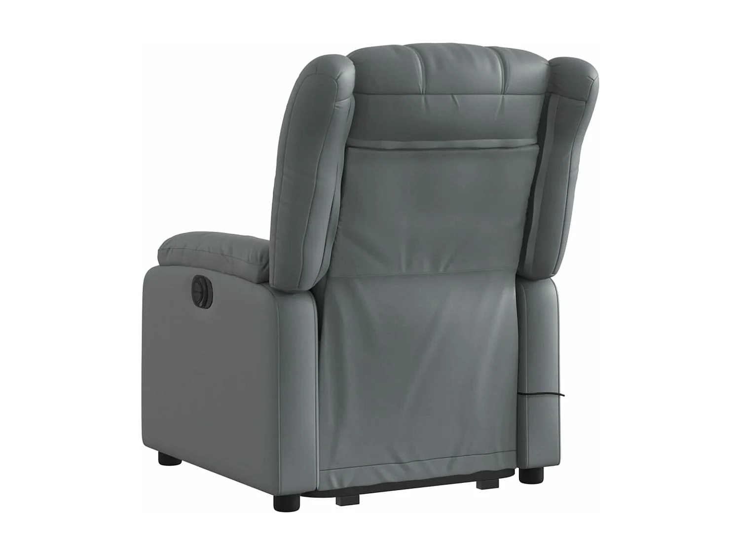 Sillón reclinable de masaje de pie cuero artificial gris YOE78941