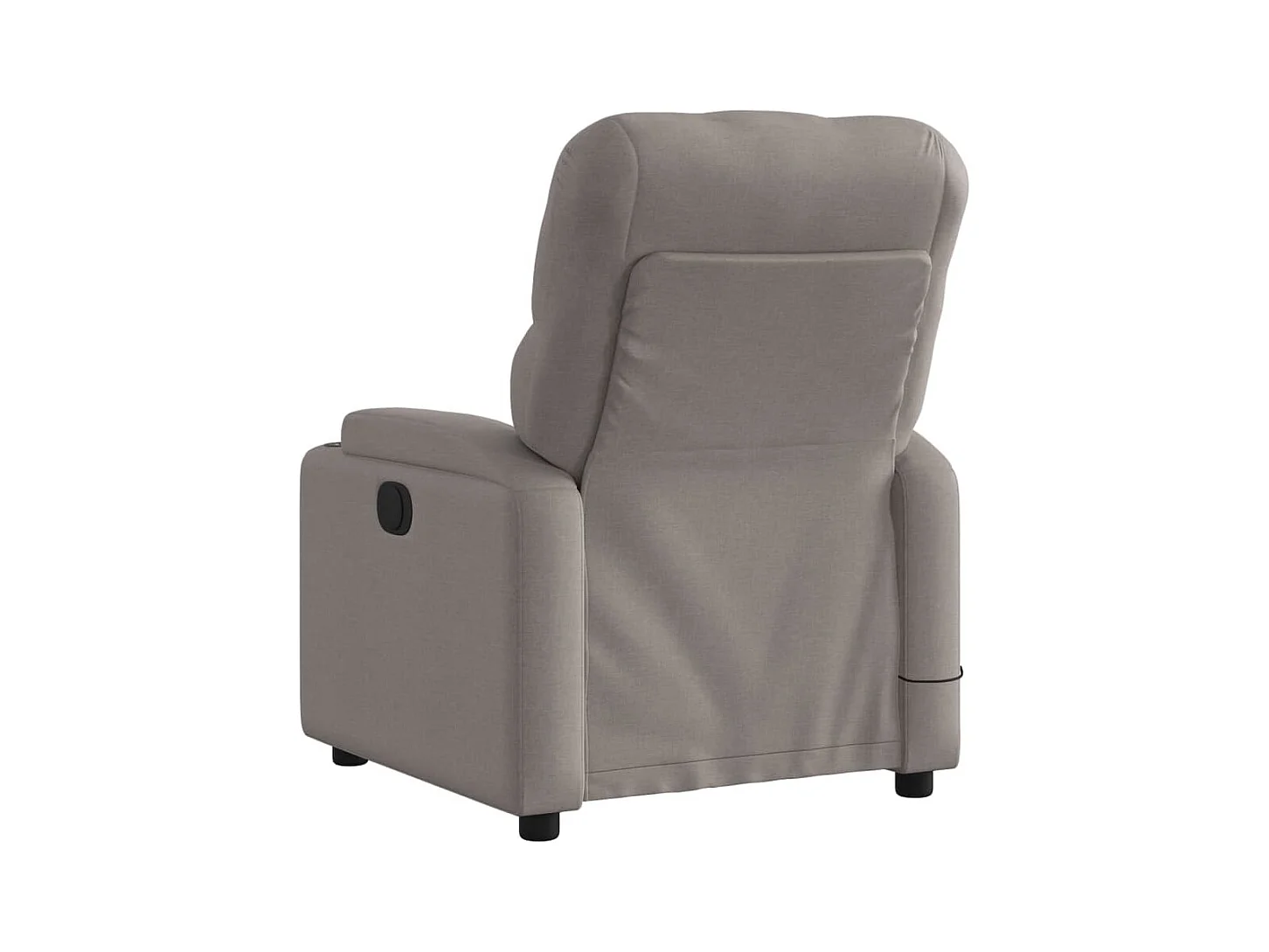 Sillón de masaje reclinable de tela gris taupé YOE52625