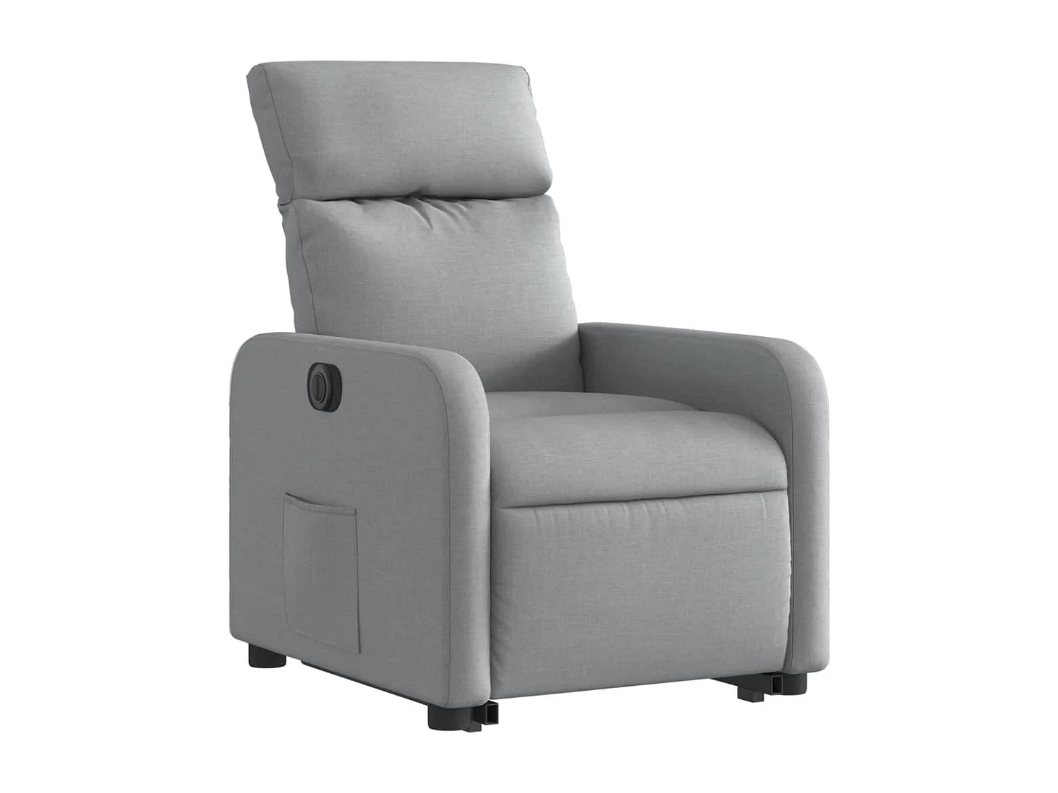 Fauteuil inclinable électrique gris clair tissu REO19198