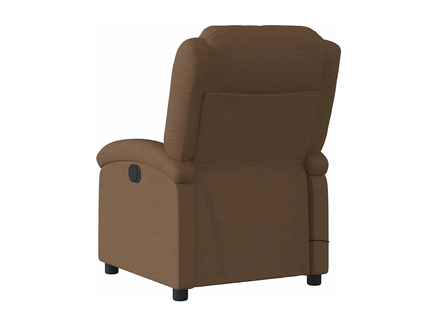 Fauteuil inclinable de massage électrique marron tissu REO36202