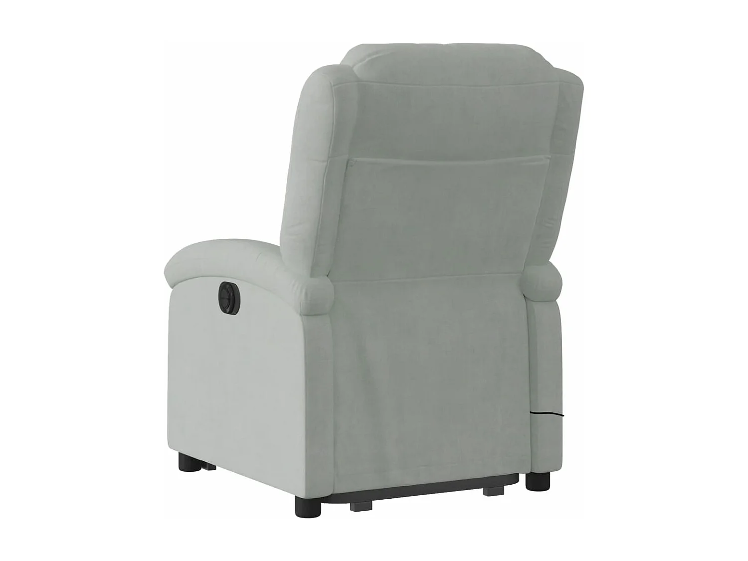 Sillón reclinable de masaje elevable terciopelo gris claro YOE77089