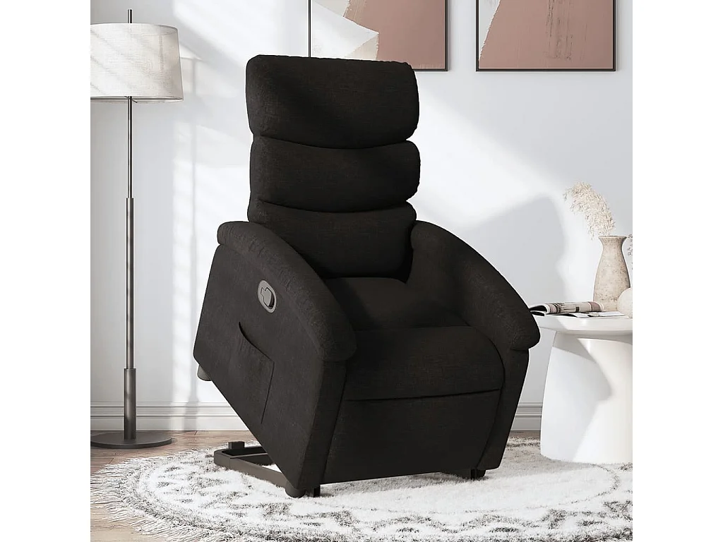 Fauteuil inclinable noir tissu REO50843