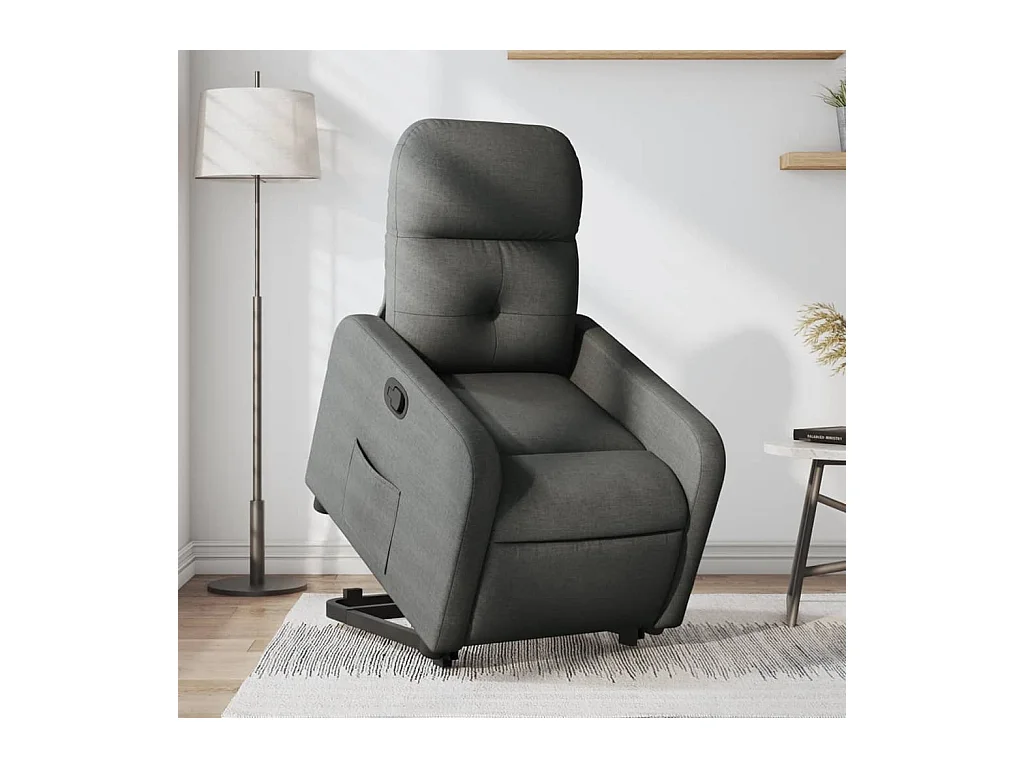 Fauteuil inclinable Gris foncé Tissu REO84830