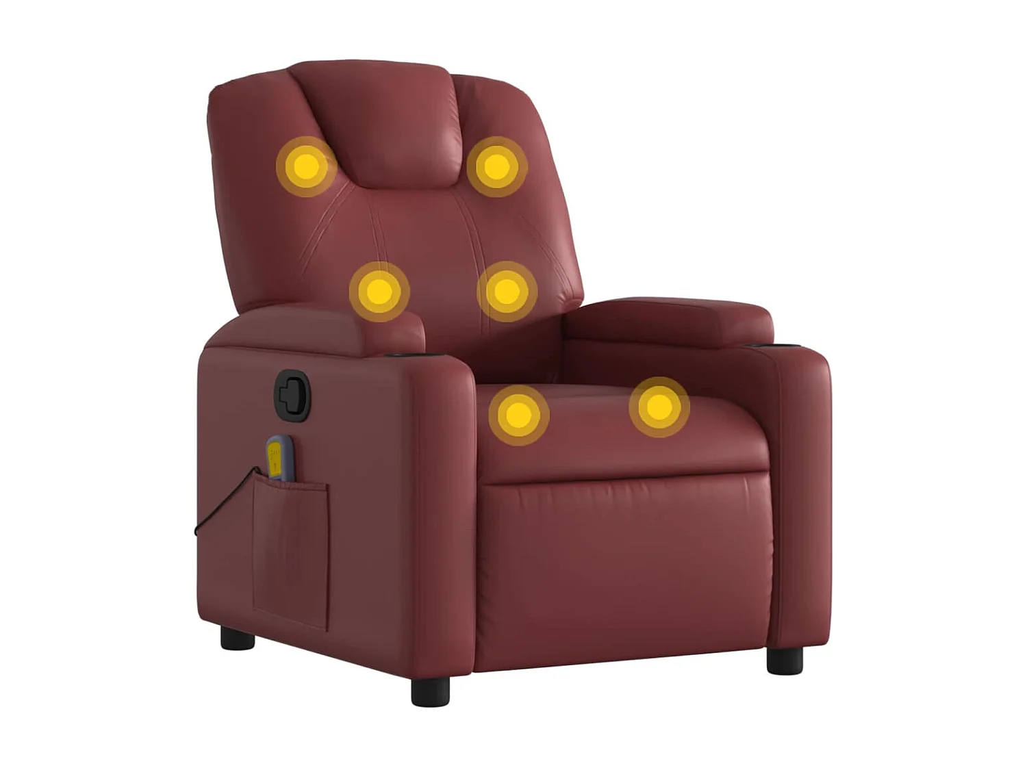 Fauteuil de massage inclinable Rouge bordeaux Similicuir REO39797
