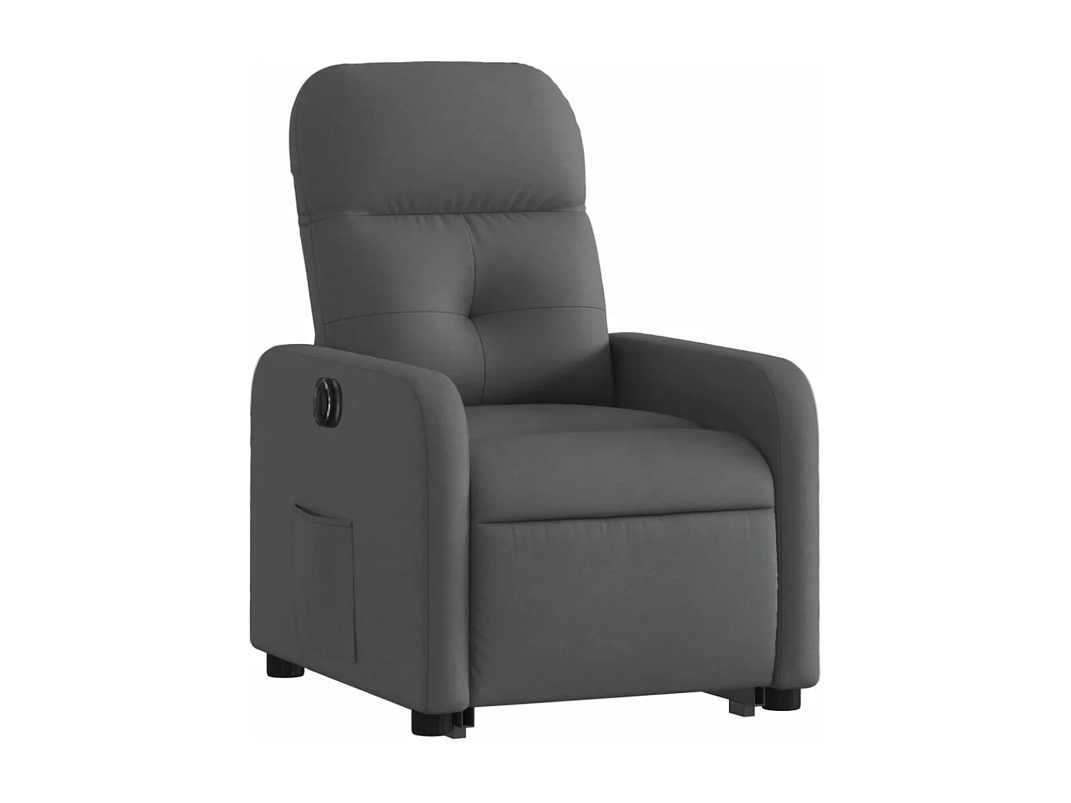 Fauteuil inclinable électrique gris foncé tissu REO12535