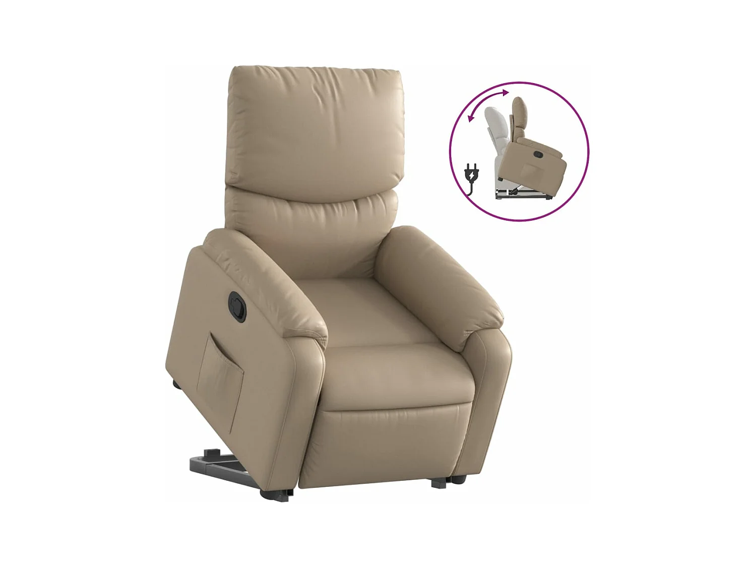 Fauteuil inclinable Cappuccino Similicuir REO35628