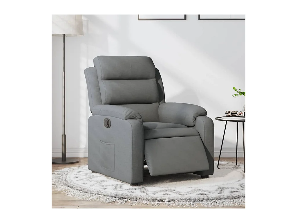 Fauteuil inclinable électrique Gris foncé Tissu REO43516