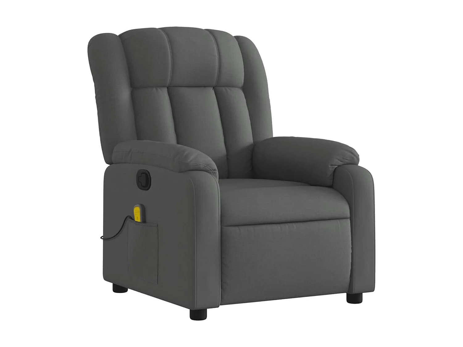 Fauteuil de massage inclinable Gris foncé Tissu REO78612