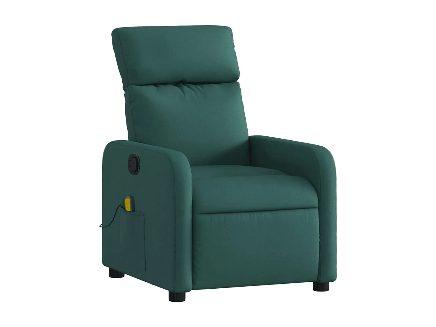 Sillón de masaje reclinable de tela verde oscuro YOE73015